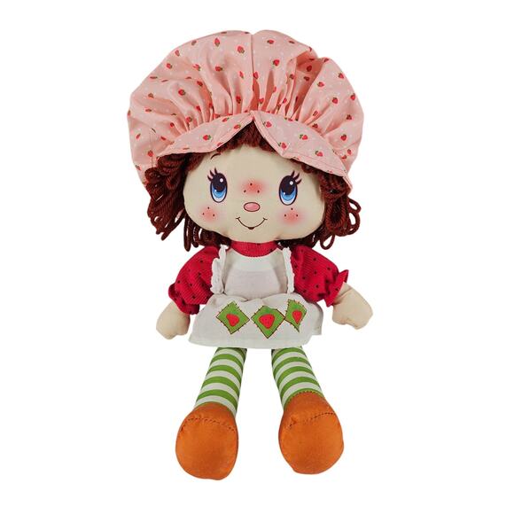 STRAWBERRY SHORTCAKE GIRLS PINK PLUSH RAG DOLL CLASSIC RETRO 14 INCH 2016 - Picture 1 of 6